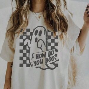 Retro Halloween Ghost Graphic Tee Shirt S M L XL XXL XXXL